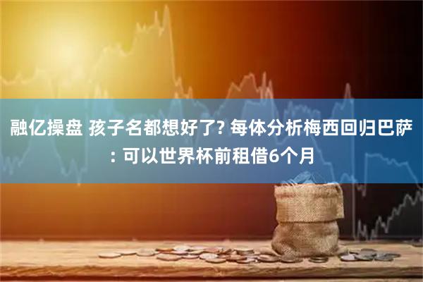 融亿操盘 孩子名都想好了? 每体分析梅西回归巴萨: 可以世界杯前租借6个月