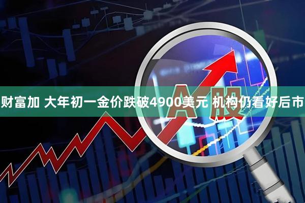 财富加 大年初一金价跌破4900美元 机构仍看好后市