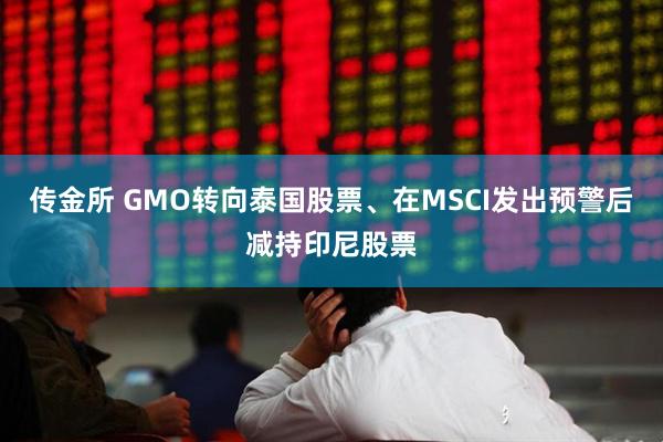 传金所 GMO转向泰国股票、在MSCI发出预警后减持印尼股票